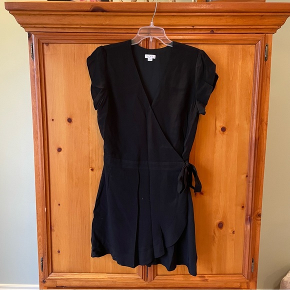 Black Wrap Romper - Picture 1 of 2